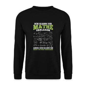 Kann Es Nicht Für Dich Verstehen Mathe Mathematik - Unisex Pullover - Schwarz - Vorne - Alina (178cm) & Michal (187cm)