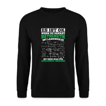 Mathematiker Mathematik Lehrer - Unisex Pullover - Schwarz - Vorne - Alina (178cm) & Michal (187cm)