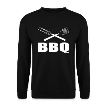 BBQ - Unisex Pullover - Schwarz - Vorne - Alina (178cm) & Michal (187cm)