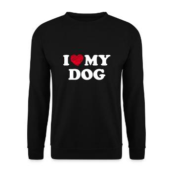 I Love My Dog - Unisex Sweatshirt - black - Front - Alina (178cm) & Michal (187cm)