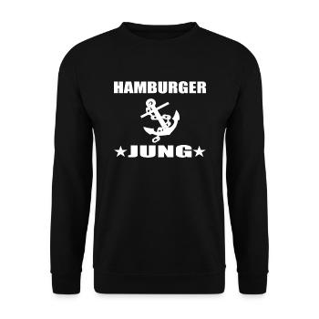 Hamburg - Unisex Pullover - Schwarz - Vorne - Alina (178cm) & Michal (187cm)