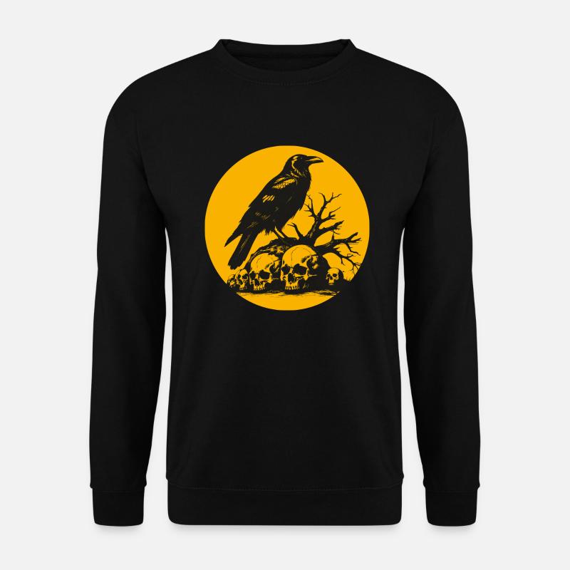 Mystic Raven with Skulls - Unisex Sweatshirt - black