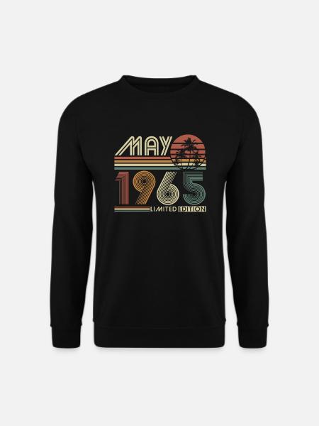 Mai 1965 Jahrgang Vintage Retro Geburtstag - Unisex Pullover - Schwarz