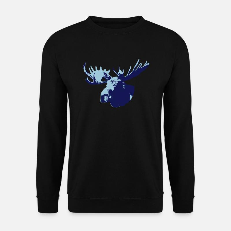 moose - elk - hunting - hunter - Unisex Sweatshirt - black