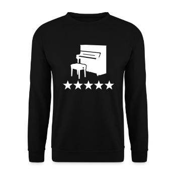 Klavier - Unisex Pullover - Schwarz - Vorne - Alina (178cm) & Michal (187cm)