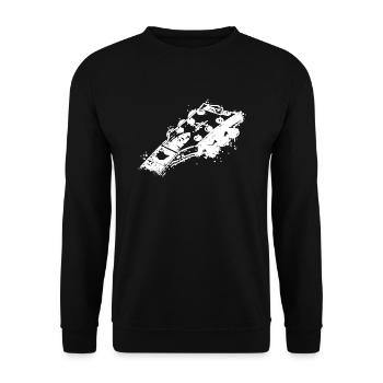 Guitar Guitar Music Art Guitarist - Unisex Sweatshirt - black - Front - Alina (178cm) & Michal (187cm)
