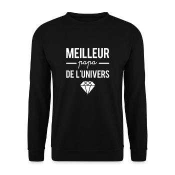 Meilleur papa de l'univers - Sweat-shirt Unisexe - noir - Devant - Alina (178cm) & Michal (187cm)