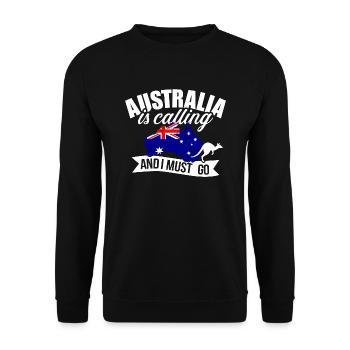 Australie - Sweat-shirt Unisexe - noir - Devant - Alina (178cm) & Michal (187cm)