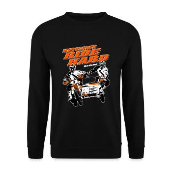 Sidecarcross - sidecar moto cross - Unisex Sweatshirt - black - Front - Alina (178cm) & Michal (187cm)