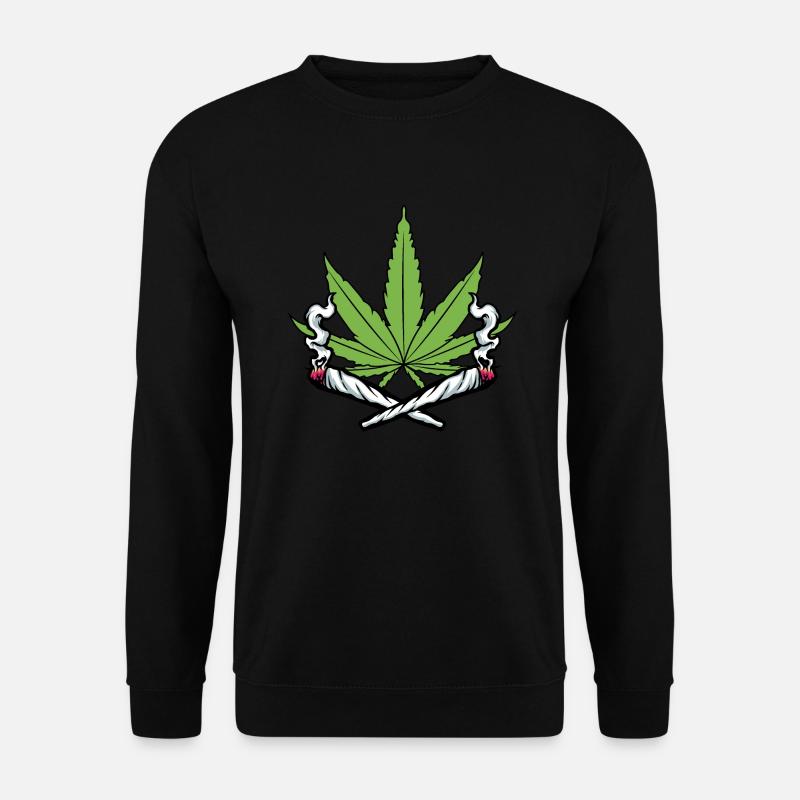 HEMP CANNABIS JOINT WEED STONER - Unisex Sweatshirt - black