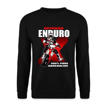 Enduro Offroad - Unisex Sweatshirt - black - Front - Alina (178cm) & Michal (187cm)