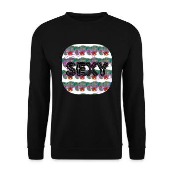 Sexy (Word) - Boutique WoW - 2023 - Sweat-shirt Unisexe - noir - Devant - Alina (178cm) & Michal (187cm)