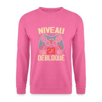 2001 cadeaux 23e Anniversaire, Aventure de 23 Ans - Sweat-shirt Unisexe - rose - Devant