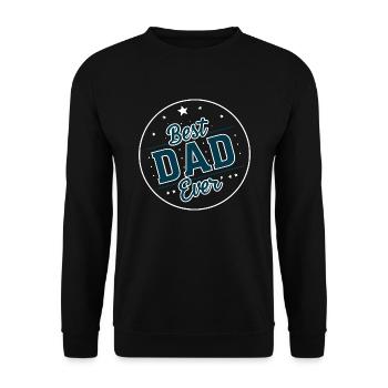 Bester Papa für immer zum Vatertag od. Geburtstag - Unisex Pullover - Schwarz - Vorne - Alina (178cm) & Michal (187cm)