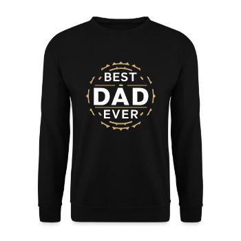 Bester Papa für immer zum Vatertag od. Geburtstag - Unisex Pullover - Schwarz - Vorne - Alina (178cm) & Michal (187cm)