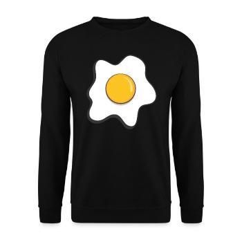fried egg - Unisex Sweatshirt - black - Front - Alina (178cm) & Michal (187cm)