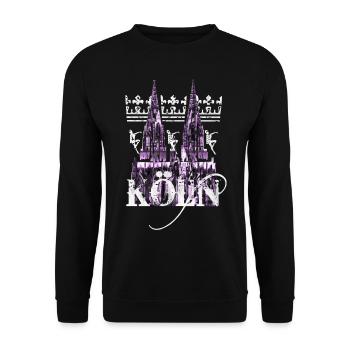 The three holiness Cologne - Unisex Sweatshirt - black - Front - Alina (178cm) & Michal (187cm)