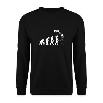 This is Bob Evolution Shirt - Unisex Sweatshirt - black - Front - Alina (178cm) & Michal (187cm)