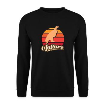 Vulture vulture in front of the sun - Unisex Sweatshirt - black - Front - Alina (178cm) & Michal (187cm)