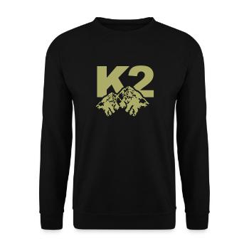 Mount K2 or Qogir in China - Unisex Sweatshirt - black - Front - Alina (178cm) & Michal (187cm)