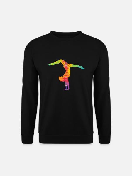 Turnen Handstand bunt - Unisex Pullover - Schwarz