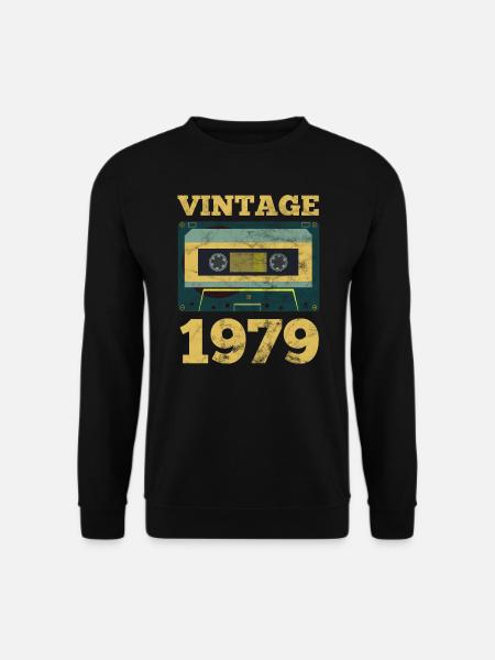 Vintage 1979 Retro Geburtsjahr Geburtstagsgeschenkidee - Unisex Pullover - Schwarz