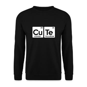 CUTE Tableau périodique Tableau périodique Dites ma chérie - Sweat-shirt Unisexe - noir - Devant - Alina (178cm) & Michal (187cm)