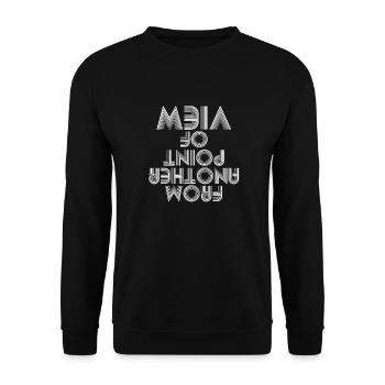 From another point of view saying english - Unisex Sweatshirt - black - Front - Alina (178cm) & Michal (187cm)