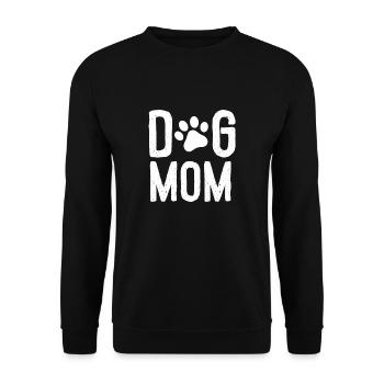 Dog mom with paw - Unisex Sweatshirt - black - Front - Alina (178cm) & Michal (187cm)
