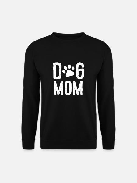 Dog Mom mit Pfote - Unisex Pullover - Schwarz