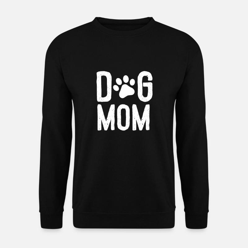 Dog mom with paw - Unisex Sweatshirt - black