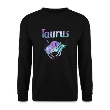 Sternzeichen Stier Taurus - Unisex Pullover - Schwarz - Vorne - Alina (178cm) & Michal (187cm)