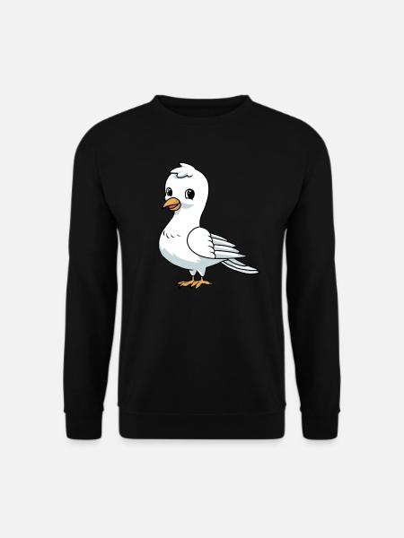 Kleine weiße Taube - Unisex Pullover - Schwarz