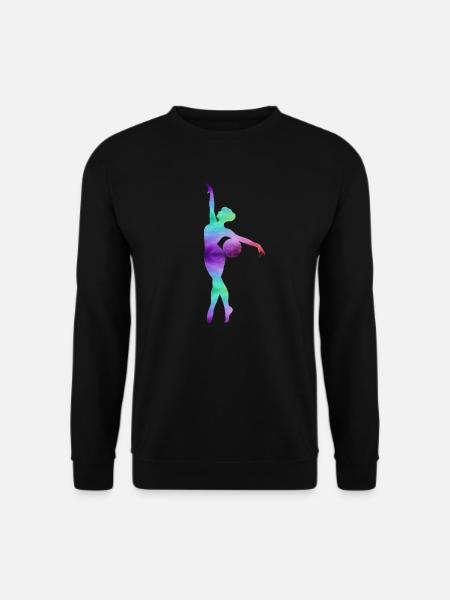 Gymnast girl doing ball gymnastics - Unisex Sweatshirt - black