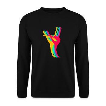 Gymnast Girl Turnen Turnerin - Unisex Pullover - Schwarz - Vorne - Alina (178cm) & Michal (187cm)