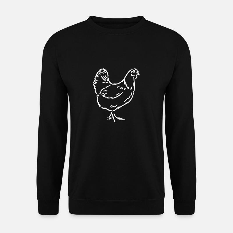 Cartoon chicken chicken - Unisex Sweatshirt - black