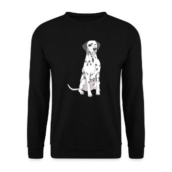 Dalmatian dog - Unisex Sweatshirt - black - Front - Alina (178cm) & Michal (187cm)