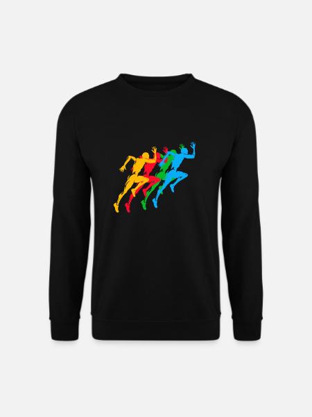 Leichtathletik Sommerspiele Bunt - Unisex Pullover - Schwarz