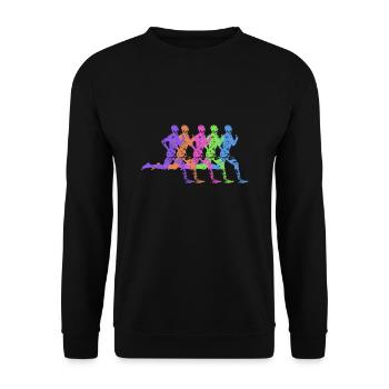 Les coureurs de marathon sont colorés - Sweat-shirt Unisexe - noir - Devant - Alina (178cm) & Michal (187cm)