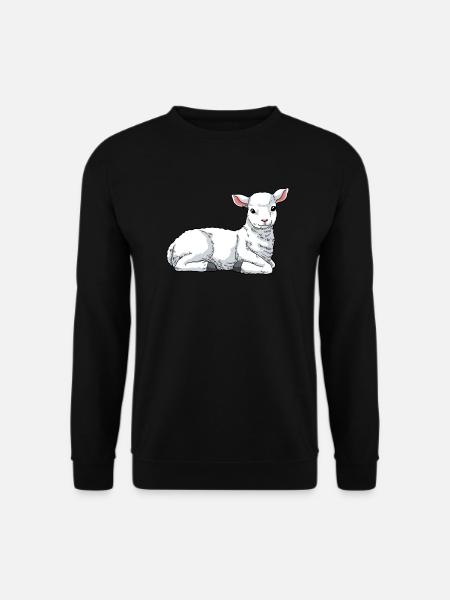 Lamb sheep domestic sheep - Unisex Sweatshirt - black