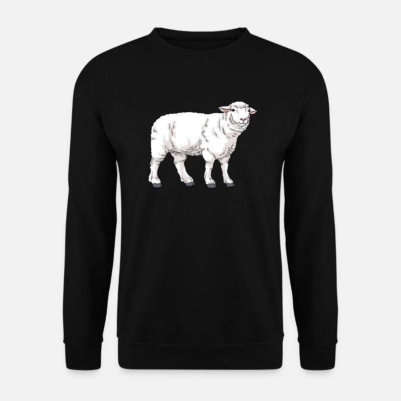 Drawn domestic sheep - Unisex Sweatshirt - black