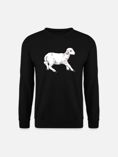 Young sheep lamb - Unisex Sweatshirt - black