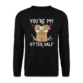 Vous êtes mon amoureux de la moitié de la Saint-Valentin - Sweat-shirt Unisexe - noir - Devant - Alina (178cm) & Michal (187cm)