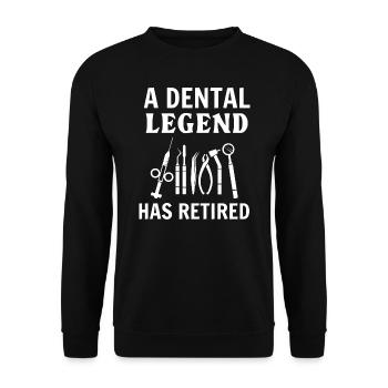 Une légende dentaire a pris sa retraite dentiste dentiste - Sweat-shirt Unisexe - noir - Devant - Alina (178cm) & Michal (187cm)