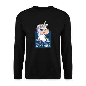 Unicorn unicorn funny fun funny design gift - Unisex Sweatshirt - black - Front - Alina (178cm) & Michal (187cm)