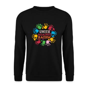 Antirassismus - Unisex Pullover - Schwarz - Vorne - Alina (178cm) & Michal (187cm)