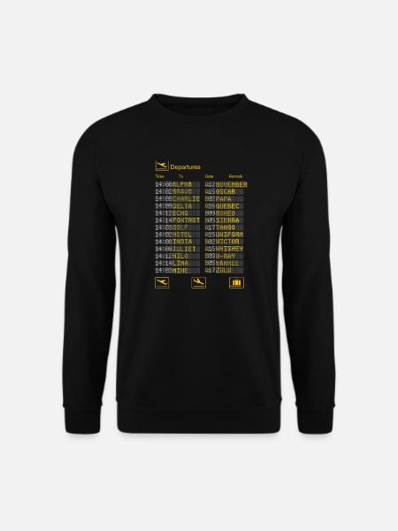 Pilot Military Alphabet - Unisex Sweatshirt - black