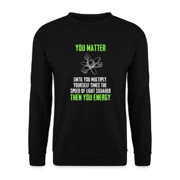 Funny Physics - Unisex Sweatshirt - black - Front - Alina (178cm) & Michal (187cm)