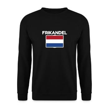 FRIKANDEL netherlands holland orang - Unisex Sweatshirt - black - Front - Alina (178cm) & Michal (187cm)