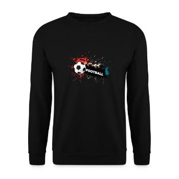 Fußball Fußballspiel Fußballer Fußballspieler - Unisex Pullover - Schwarz - Vorne - Alina (178cm) & Michal (187cm)